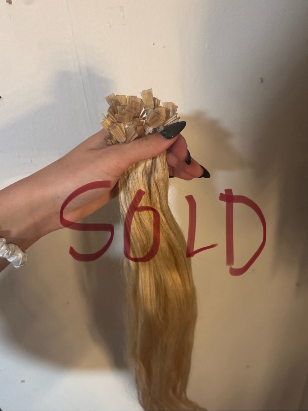 SOLD- Blonde K-Tip Slavic Human Hair Extensions